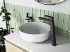 FERRO - Bateria umywalkowa VITTO BLACK VERDELINE stojąca wysoka nablatowa CZARNA   BVI2LVLBL
